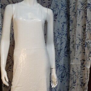 Michael Kors White Sequin Tank Dress Size S
